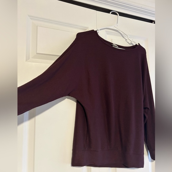 Target A New Day Dark Plum Purple Ribbed Pullover Slouchy Sweater, Size Medium. - Picture 4 of 5